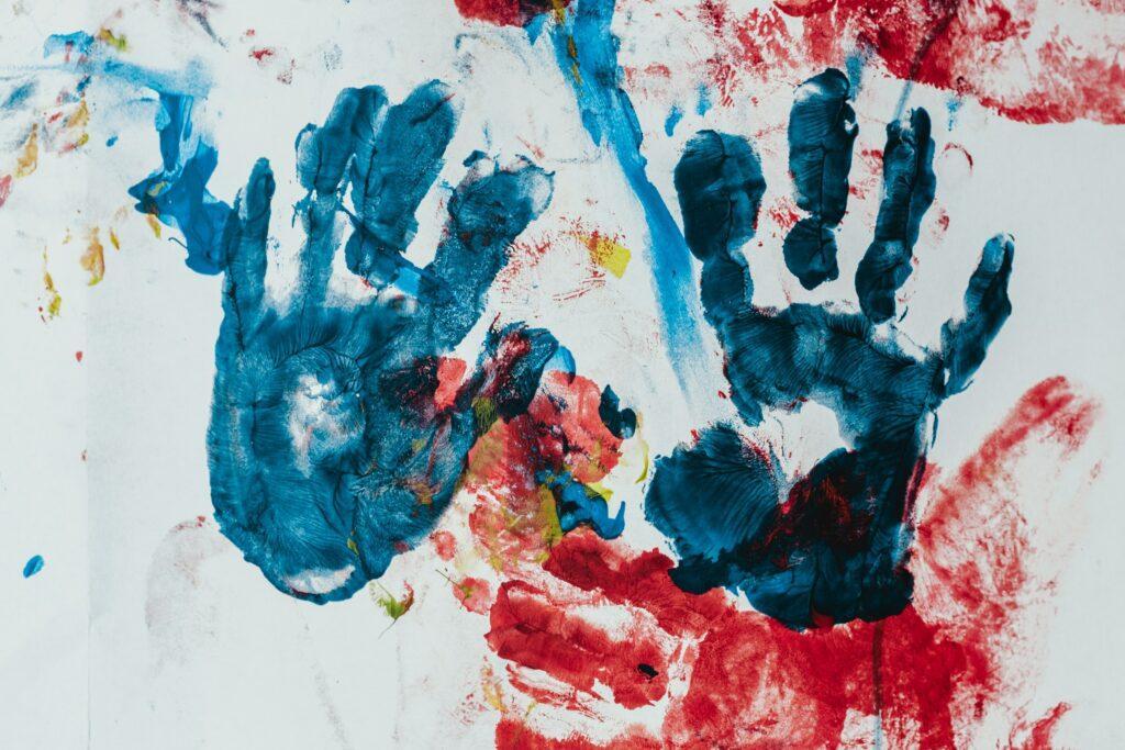 Kids hand prints